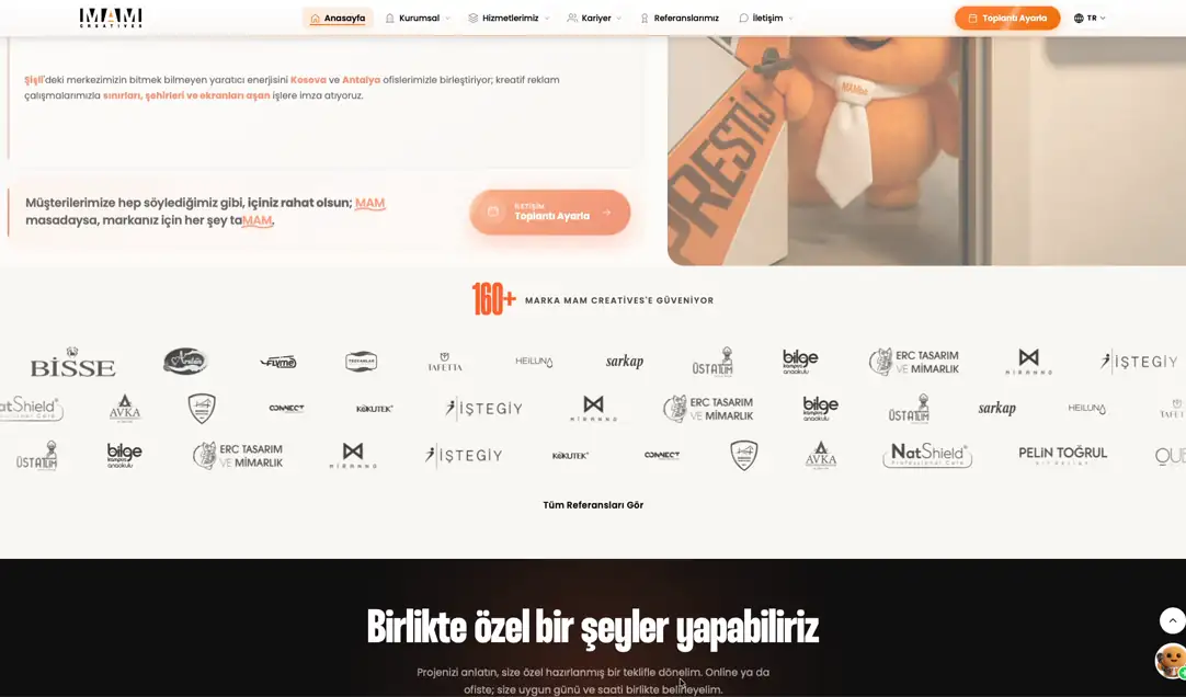 Geometric agency brand composition.